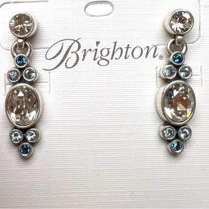 Brighton Blue and white crystal earrings